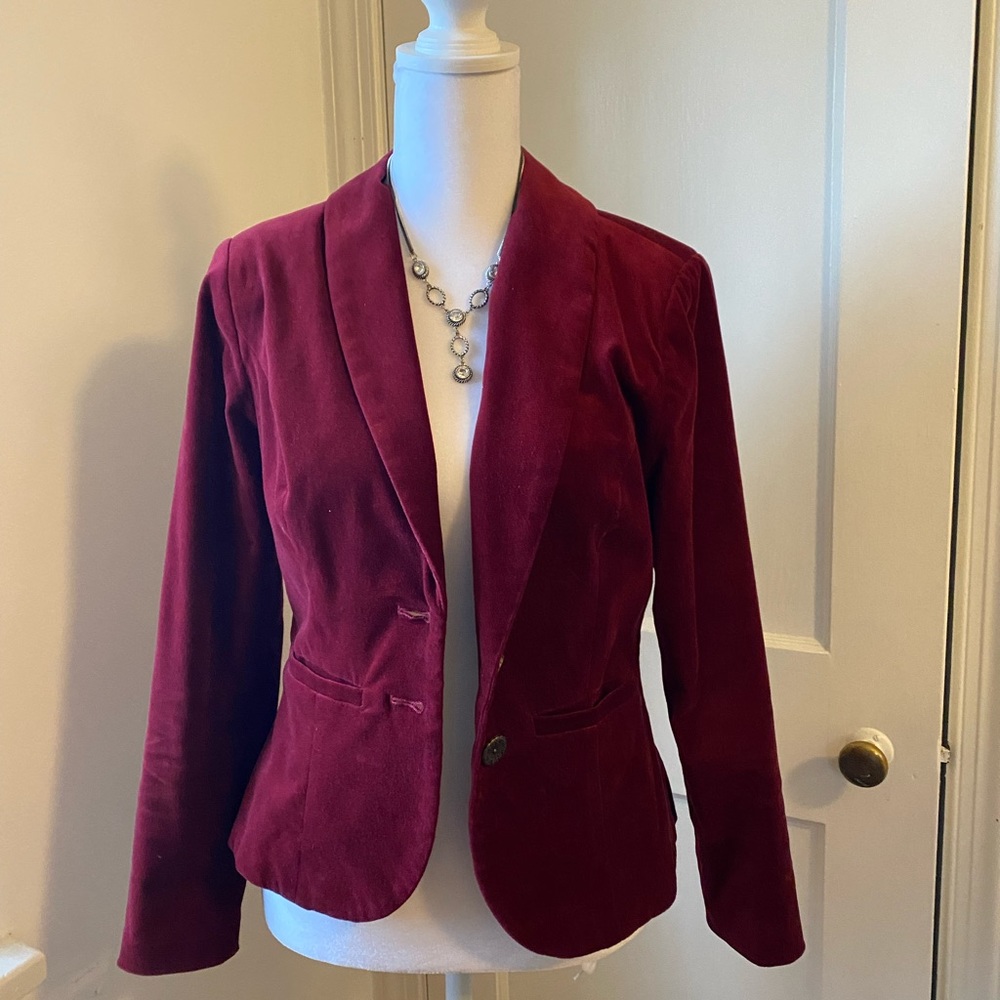 ModCloth red velvet blazer
